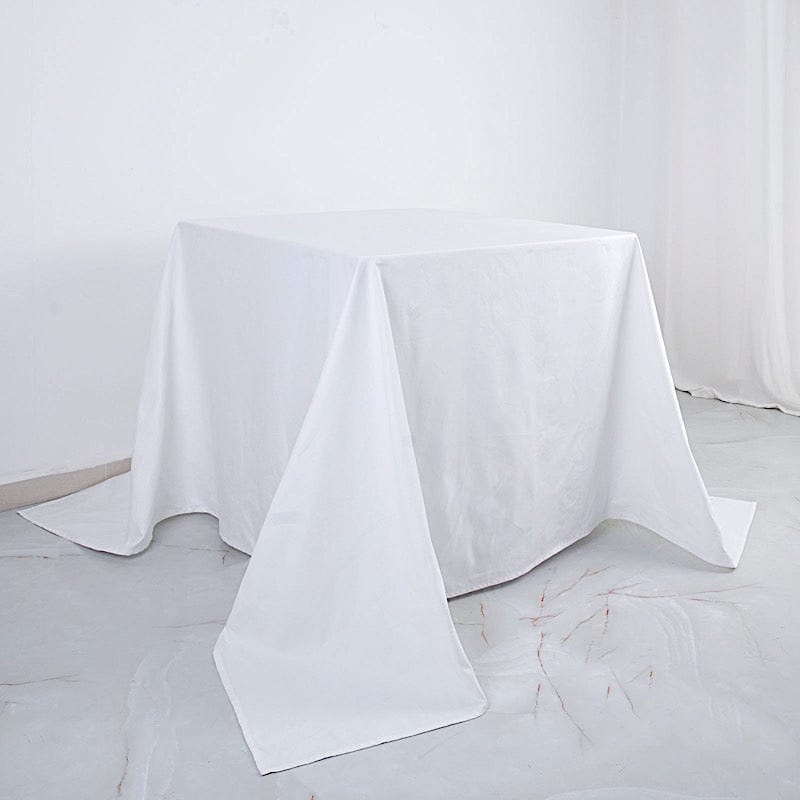 90" x 90" Cotton Square Tablecloth Wedding Linen