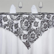 90" x 90" Damask Flocking Table Top Overlay