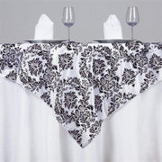 90" x 90" Damask Flocking Table Top Overlay