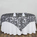 90" x 90" Damask Flocking Table Top Overlay LAY90_FLK_BLK