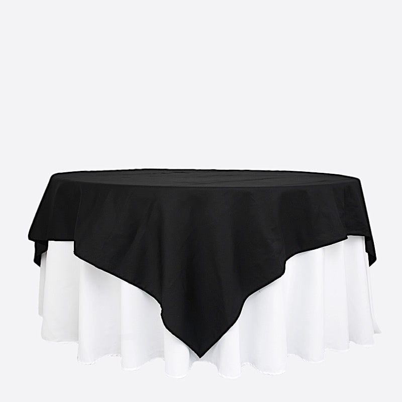 90" x 90" High Quality Cotton Square Tablecloth TAB_COT_9090_BLK