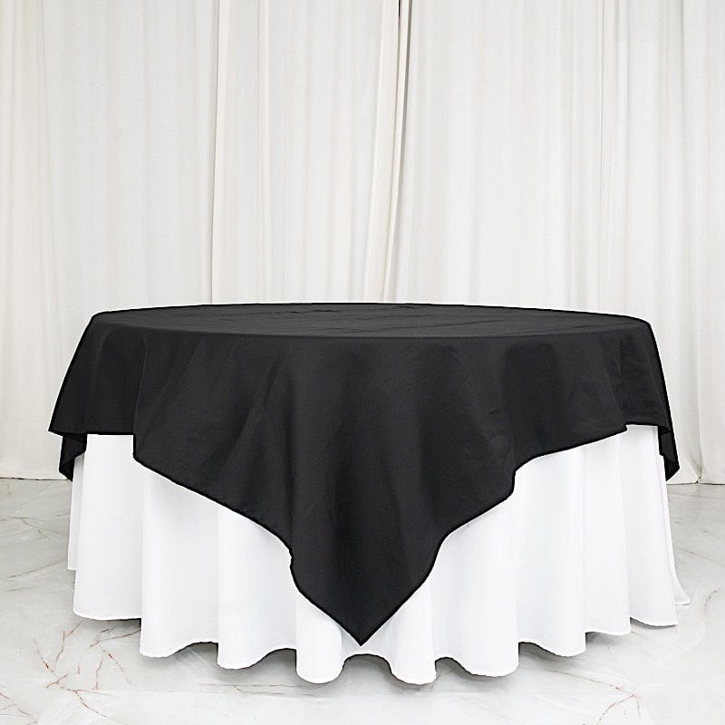 90" x 90" High Quality Cotton Square Tablecloth TAB_COT_9090_BLK