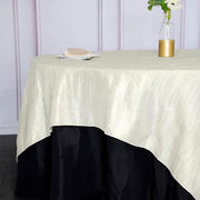 90" x 90" Metallic Crinkled Taffeta Table Overlay