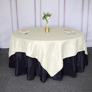 90" x 90" Metallic Crinkled Taffeta Table Overlay
