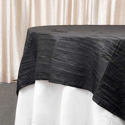 90" x 90" Metallic Crinkled Taffeta Table Overlay