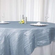 90" x 90" Metallic Crinkled Taffeta Table Overlay
