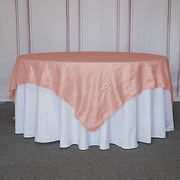 90" x 90" Metallic Crinkled Taffeta Table Overlay