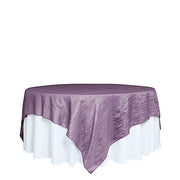 90" x 90" Metallic Crinkled Taffeta Table Overlay LAY90_ACRNK_073