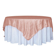 90" x 90" Metallic Crinkled Taffeta Table Overlay LAY90_ACRNK_080