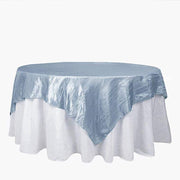 90" x 90" Metallic Crinkled Taffeta Table Overlay LAY90_ACRNK_086