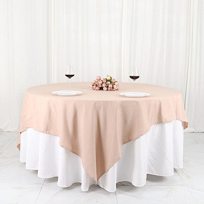 90" x 90" Polyester Square Tablecloth TAB_SQUR_90_NUDE_POLY