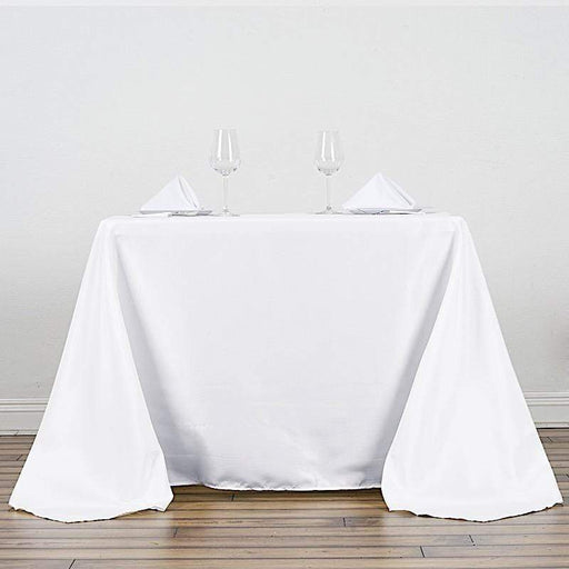 90" x 90" Polyester Square Tablecloth TAB_SQUR_90_WHT