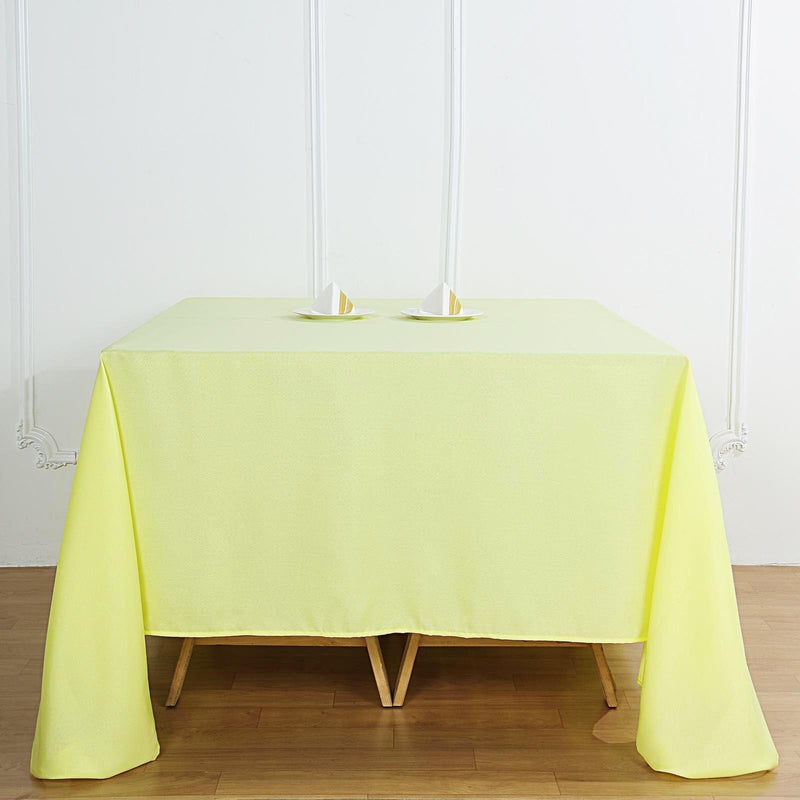 90" x 90" Polyester Square Tablecloth TAB_SQUR_90_YEL_POLY