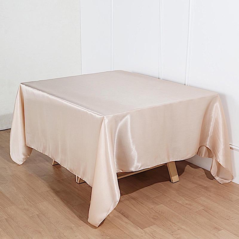 90" x 90" Satin Table Overlay