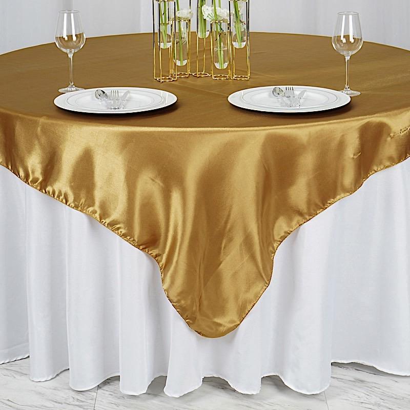 90" x 90" Satin Table Overlay