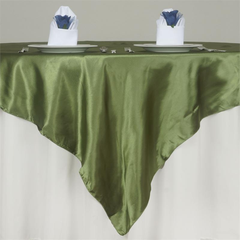 90" x 90" Satin Table Overlay