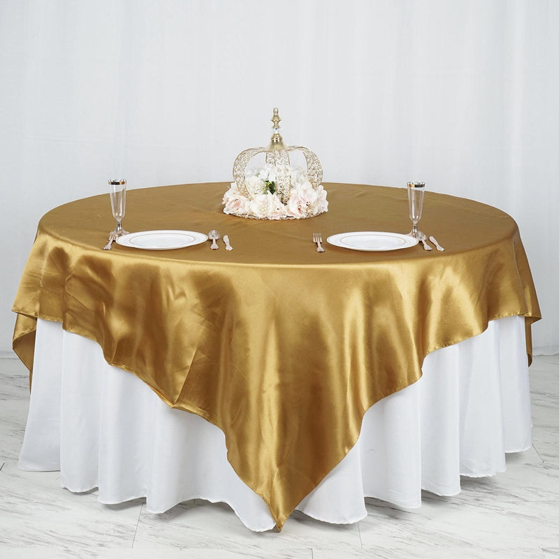 90" x 90" Satin Table Overlay
