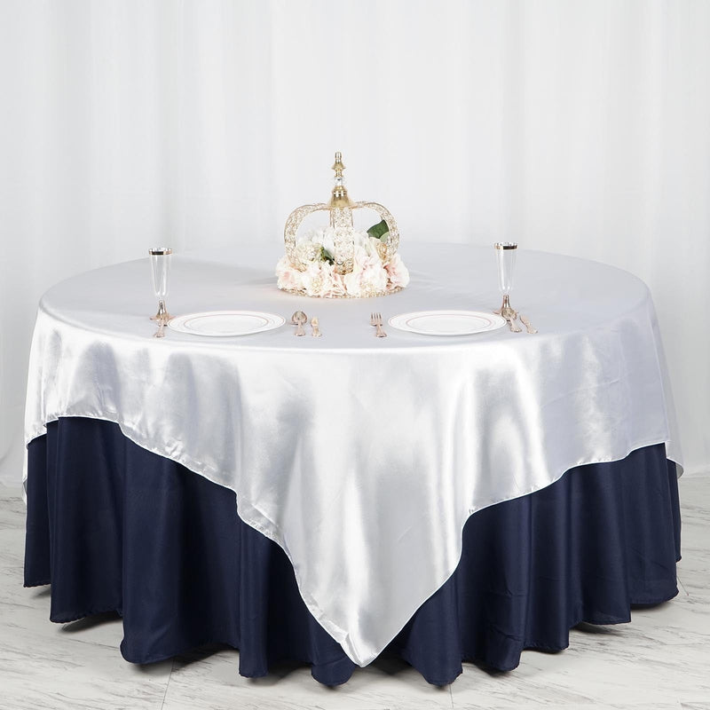 90" x 90" Satin Table Overlay