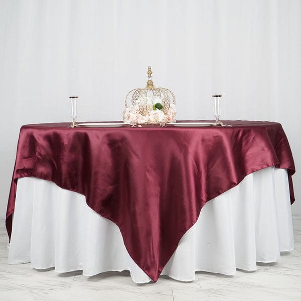 90" x 90" Satin Table Overlay