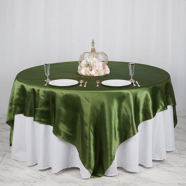 90" x 90" Satin Table Overlay