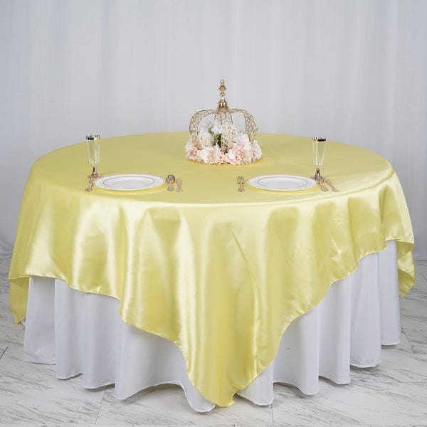 90" x 90" Satin Table Overlay