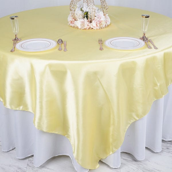 90" x 90" Satin Table Overlay