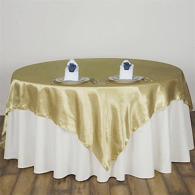 90" x 90" Satin Table Overlay