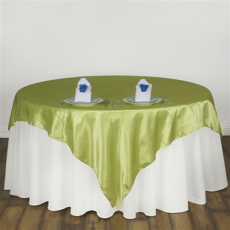90" x 90" Satin Table Overlay LAY90_STN_APPL