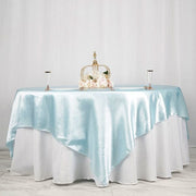 90" x 90" Satin Table Overlay LAY90_STN_BLUE
