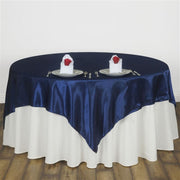 90" x 90" Satin Table Overlay LAY90_STN_NAVY