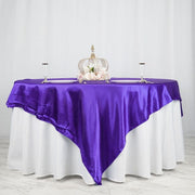 90" x 90" Satin Table Overlay LAY90_STN_PURP