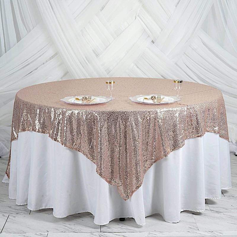 90" x 90" Sequined Table Overlay