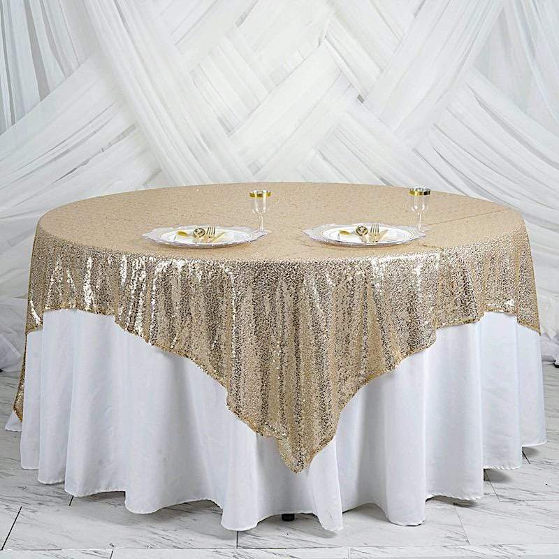 90" x 90" Sequined Table Overlay