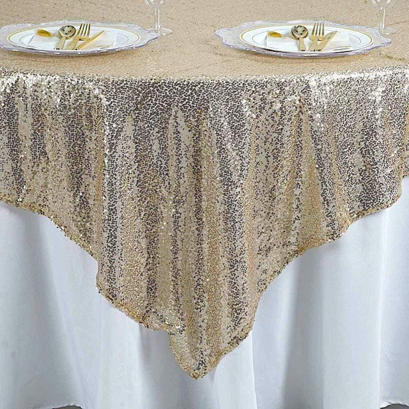 90" x 90" Sequined Table Overlay