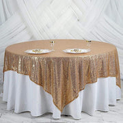 90" x 90" Sequined Table Overlay