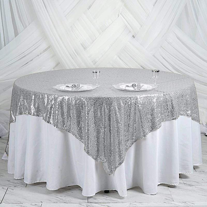 90" x 90" Sequined Table Overlay