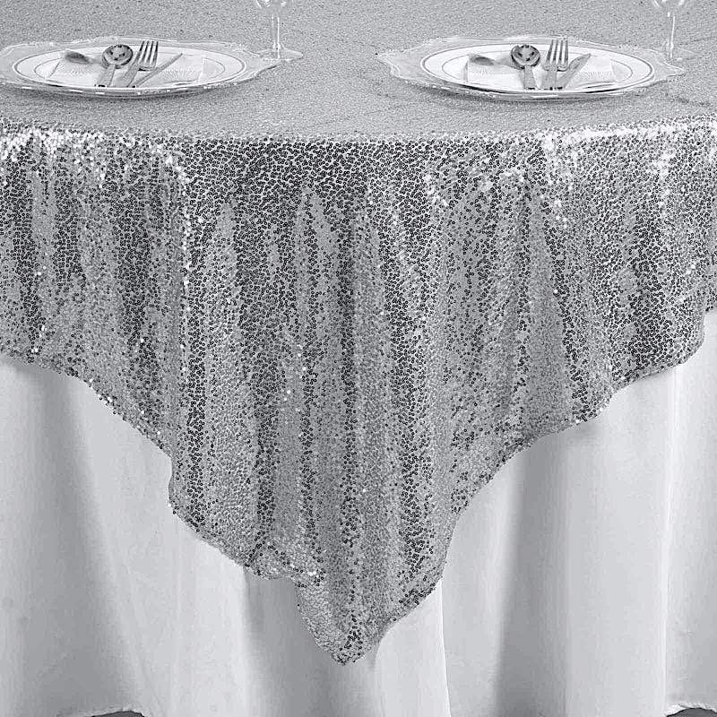 90" x 90" Sequined Table Overlay