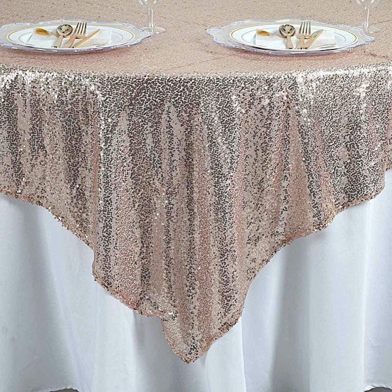 90" x 90" Sequined Table Overlay