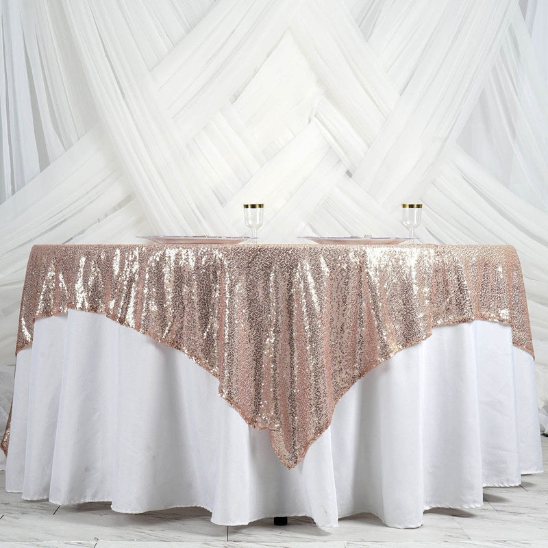 90" x 90" Sequined Table Overlay