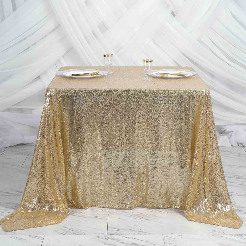 90" x 90" Sequined Table Overlay