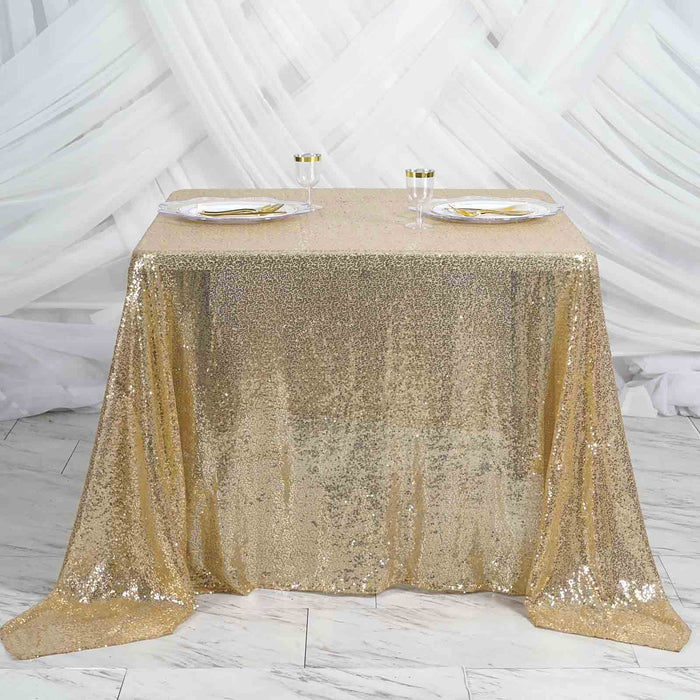 90" x 90" Sequined Table Overlay