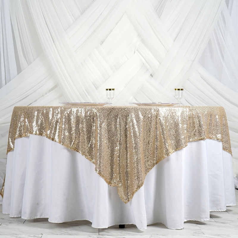 90" x 90" Sequined Table Overlay