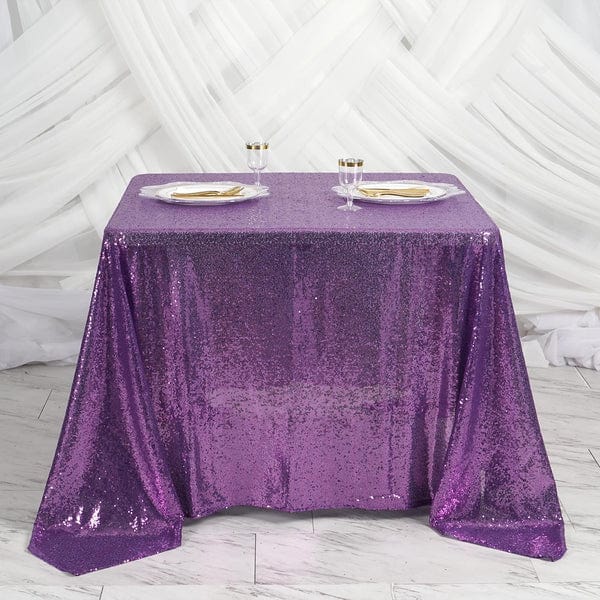 90" x 90" Sequined Table Overlay