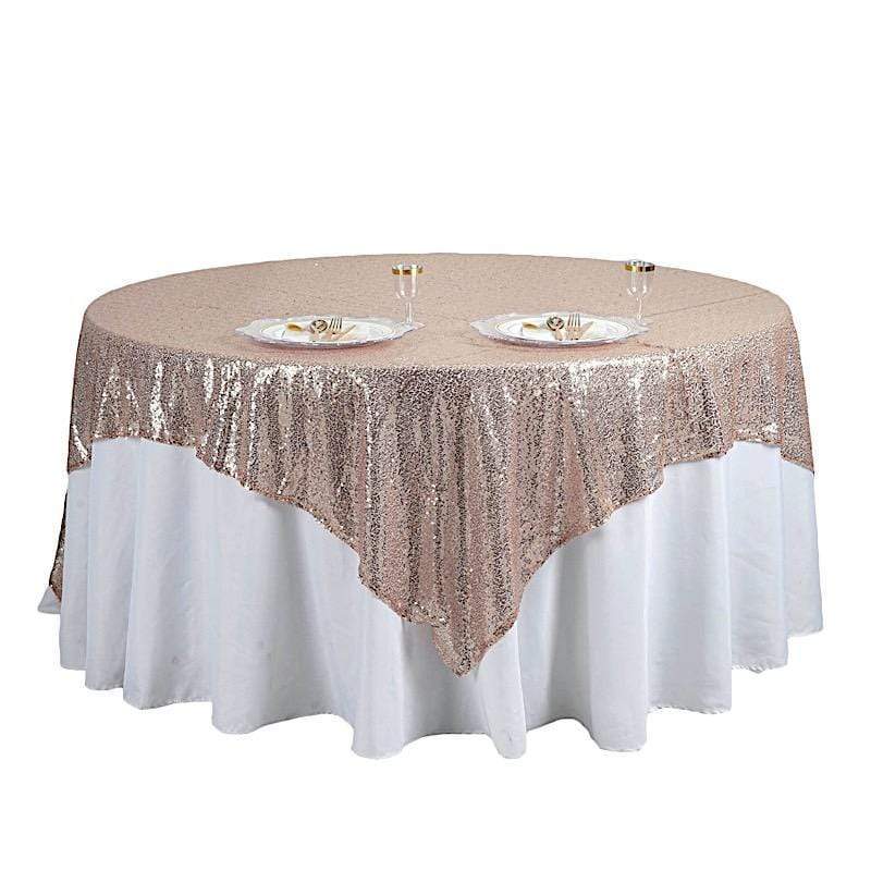 90" x 90" Sequined Table Overlay LAY90_02_046