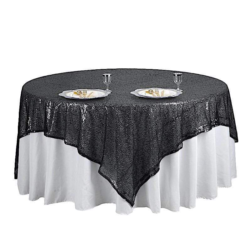 90 inches Square Sequined Table Overlays