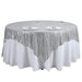 90" x 90" Sequined Table Overlay LAY90_02_SILV
