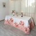 90"x132" Large Roses Lamour Satin Rectangular Tablecloth