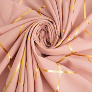 90"x132" Polyester Rectangular Tablecloth with Metallic Geometric Pattern