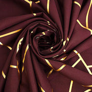 90"x132" Polyester Rectangular Tablecloth with Metallic Geometric Pattern