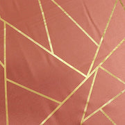 90"x132" Polyester Rectangular Tablecloth with Metallic Geometric Pattern